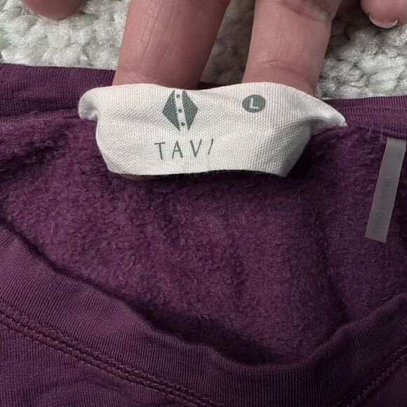 Pure Barre X TAVI Crew Neck Sweatshirt Pink Purple - Picture 4 of 9